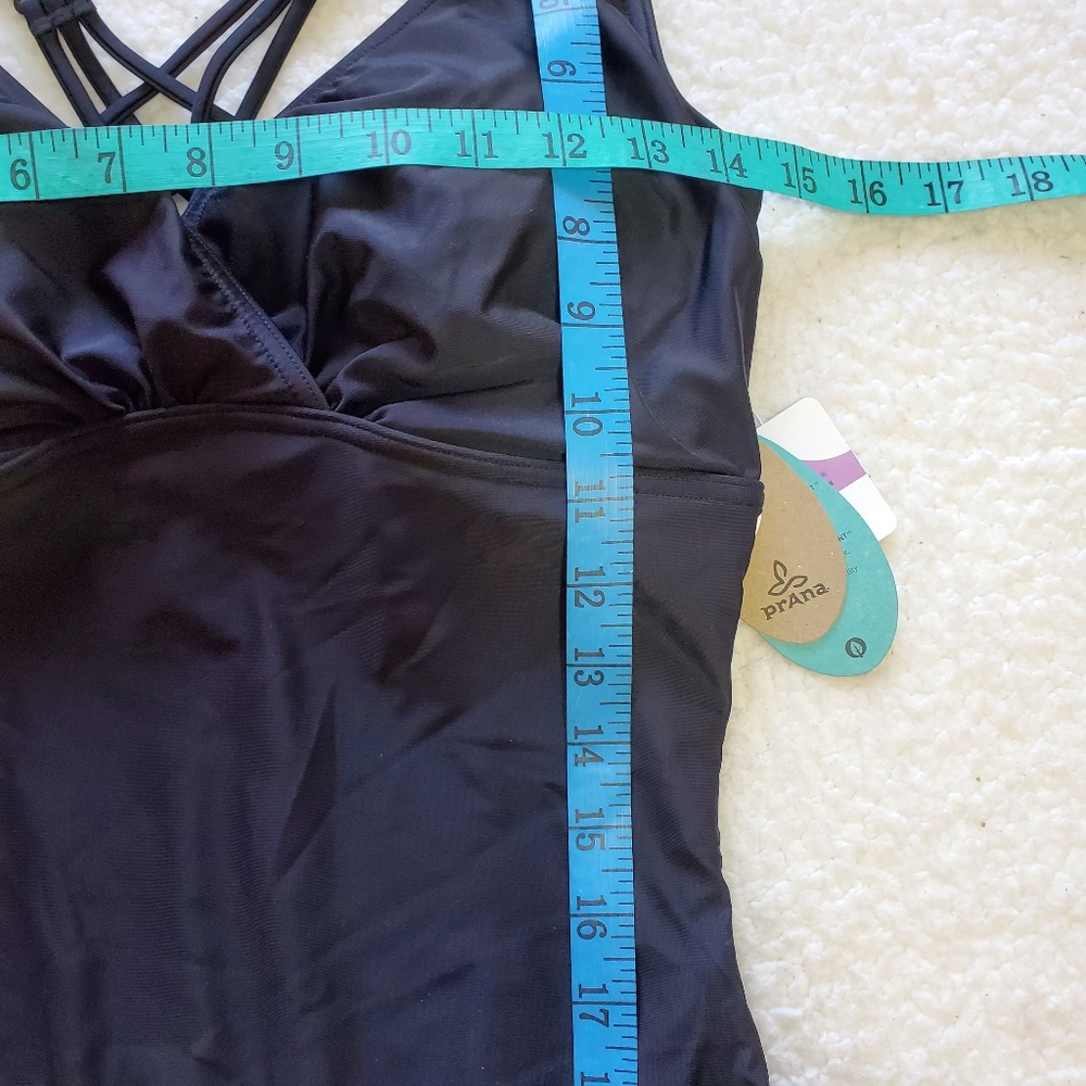 Prana Kayana One Piece Solid Black Swimsuit - Picture 10 of 12
